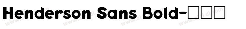Henderson Sans Bold字体转换